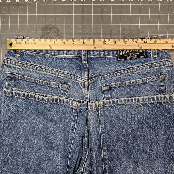 Vintage Structure Jeans Mens 34x34 90s Straigt Skater Baggy Grunge Streetwear - Picture 13 of 15